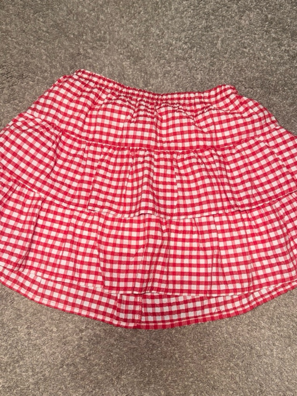 wild fable Red & White Gingham Tiered Skirt